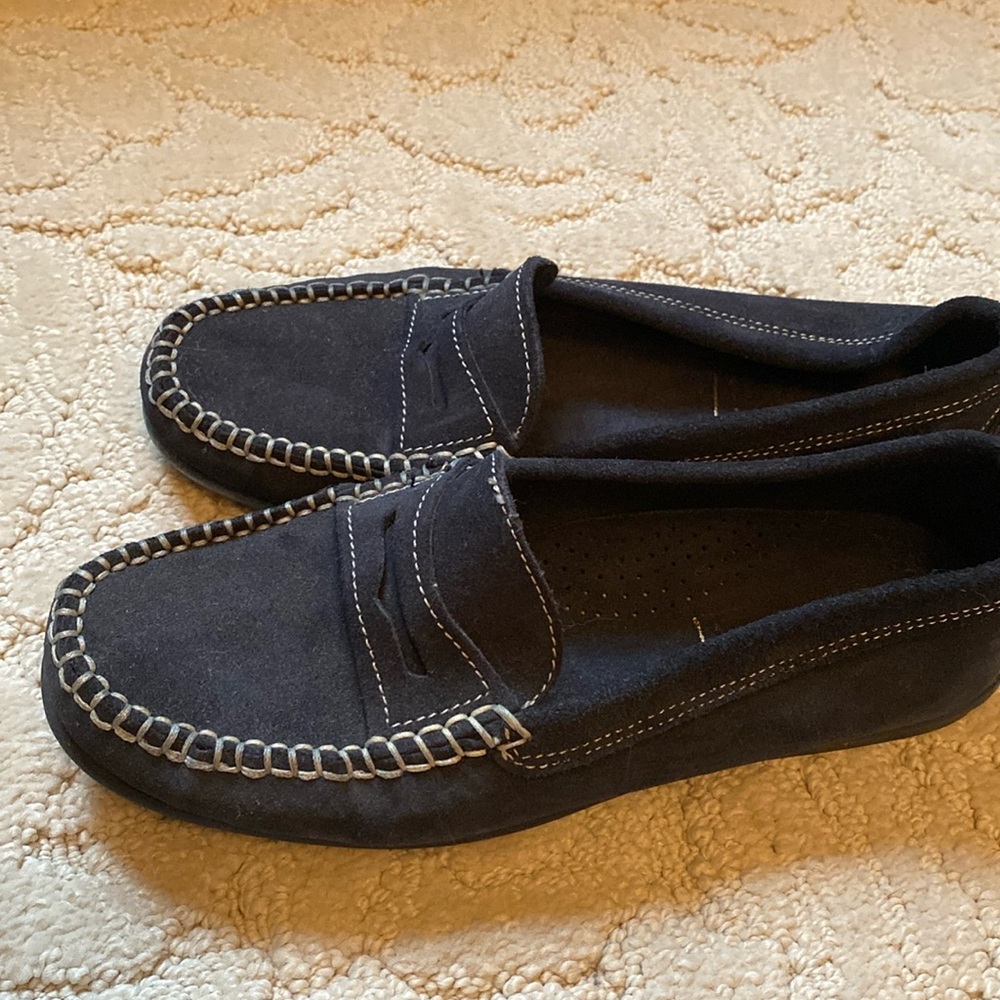 Moccasins dark navy blue